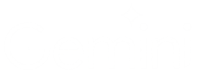 Google Gemini White Logo Transparent